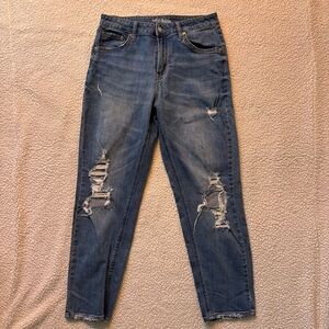 Wild Fable Blue Distressed Mom Jeans